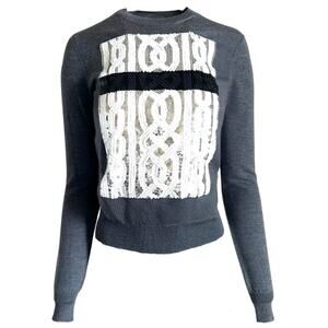 Christian Dior Wool Sequin Embellished Pullover Sweater. NWOT Size 38IT